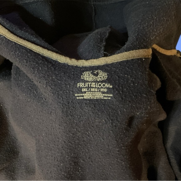 MENS FRONT ZIPPER HOODIE BY FRUIT OF THE LOOM SIZE 3X GENTLY WORN - Picture 3 of 3